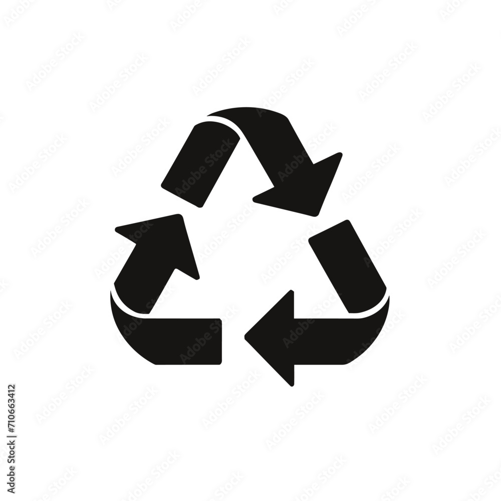 Recycle arrow symbol Means using recycled resources. Vector Icon on a white background. Recycle arrow symbol Means using recycled resources. Vector Icon on a white background.