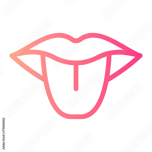 tongue gradient icon