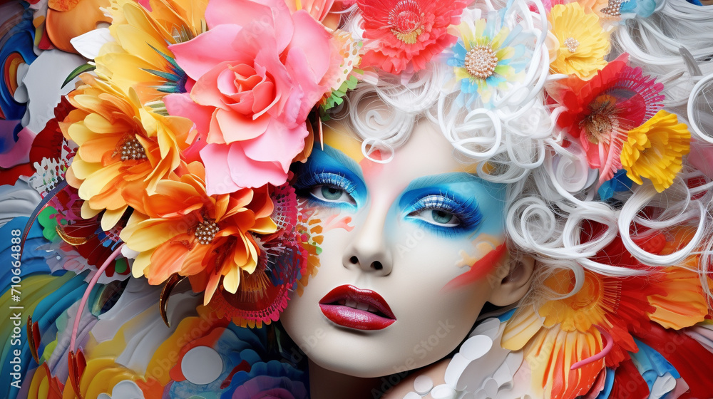 portrait of a woman in carnival mask portrait of a woman in carnival mask