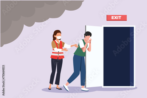 First aid, emergency concept. Colored flat vector illustration isolated.