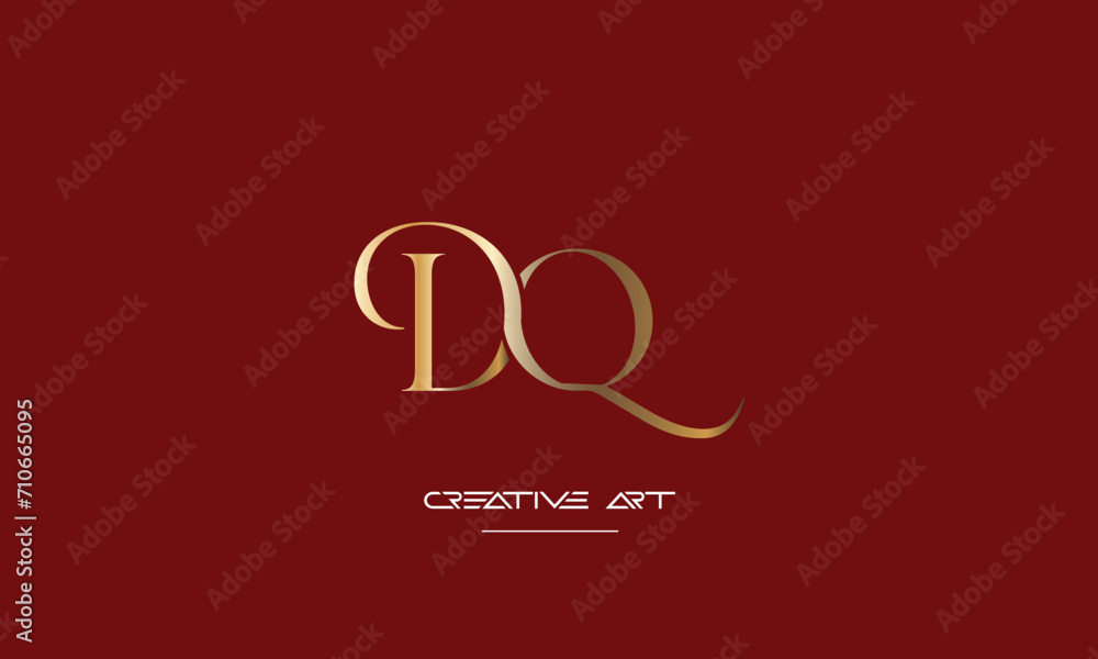 DQ, QD, D, Q abstract letters logo monogram