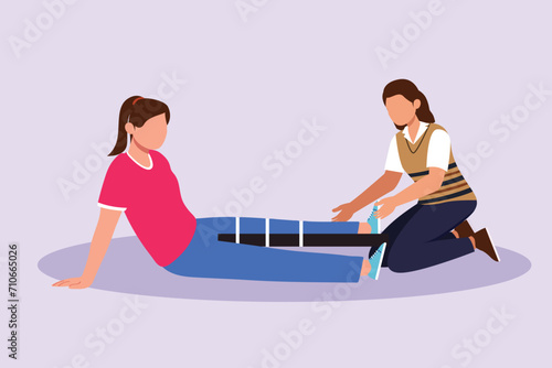 First aid, emergency concept. Colored flat vector illustration isolated.