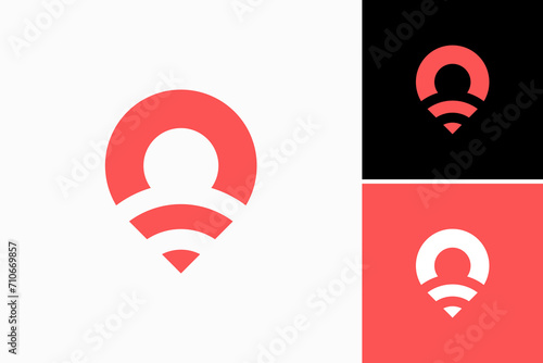 pin local signal Vector Logo Premium