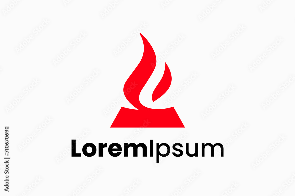torch fire Vector Logo Premium torch fire Vector Logo Premium