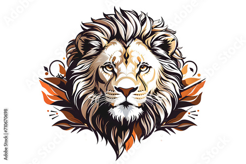 image of a lion s face on a transparent background   created by ai generated