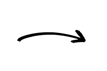 Marked arrow isolated on background. Arrow marker isolated png transparent. arrow mark hand drawn. Arrows icon. Arrow drawn with black marker on white background
