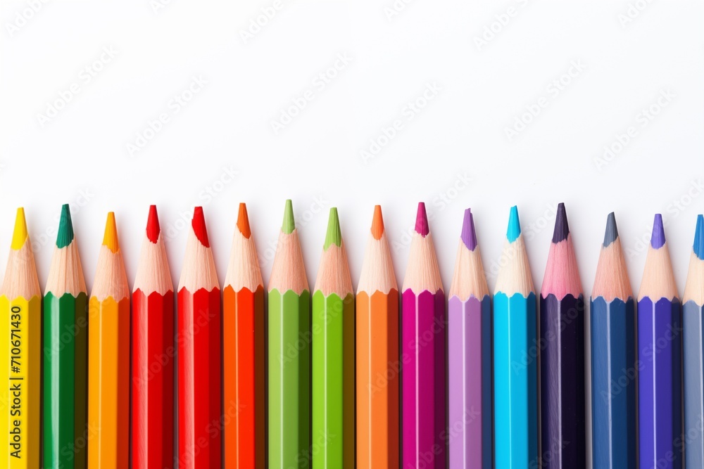 vibrant color pencil on white background vibrant color pencil on white background