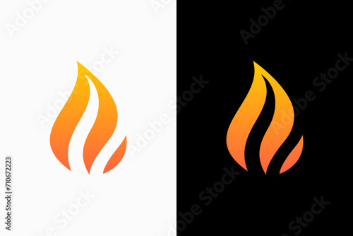 flame modern gradient Vector Logo Premium photo