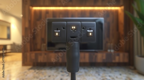 electrical outlet and plug photo