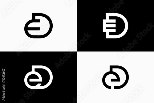 collection of letter ED Vector Logo Premium