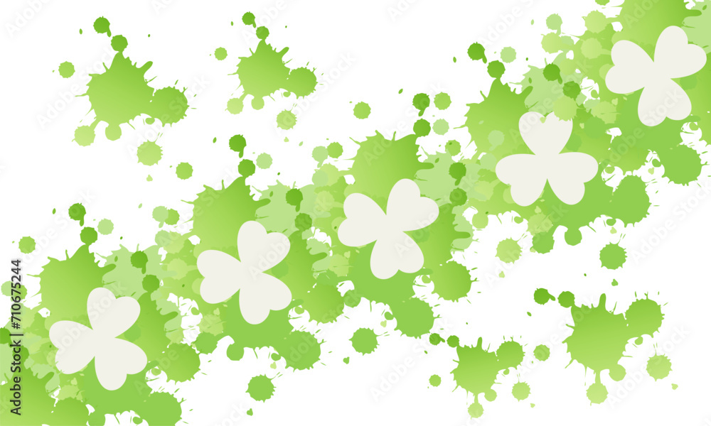 vector shamrock with splashes vector shamrock with splashes