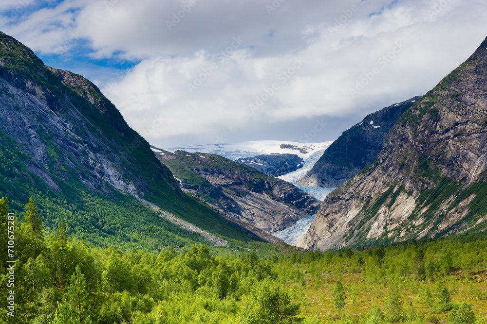 Spectacular views of the Nigardsbreen glacier, Norway