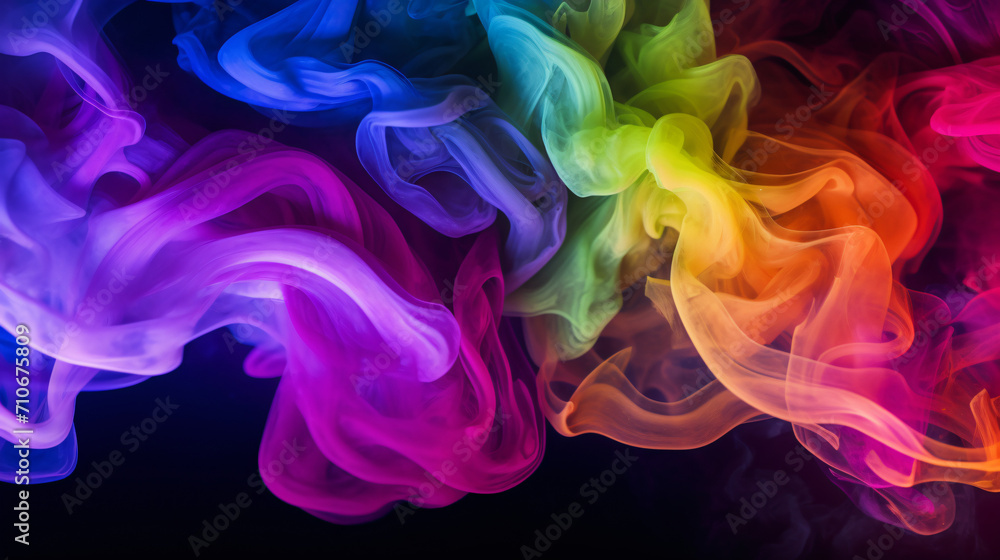 Abstract wave of colorful smoke. Abstract wave of colorful smoke.