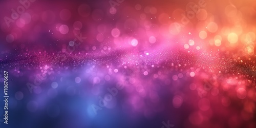 Vibrant bokeh lights background with pink and blue hues for celebration and festivity