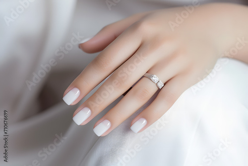 a hand with a ring on it photo