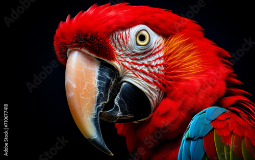 blue and red macaw photo