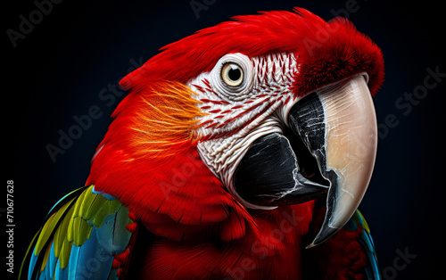 blue and red macaw photo