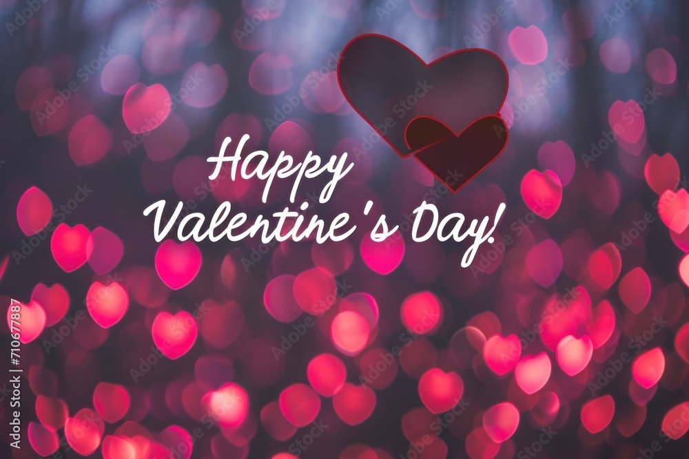 Happy Valentine's Day Message - romantic hearts wallpaper background