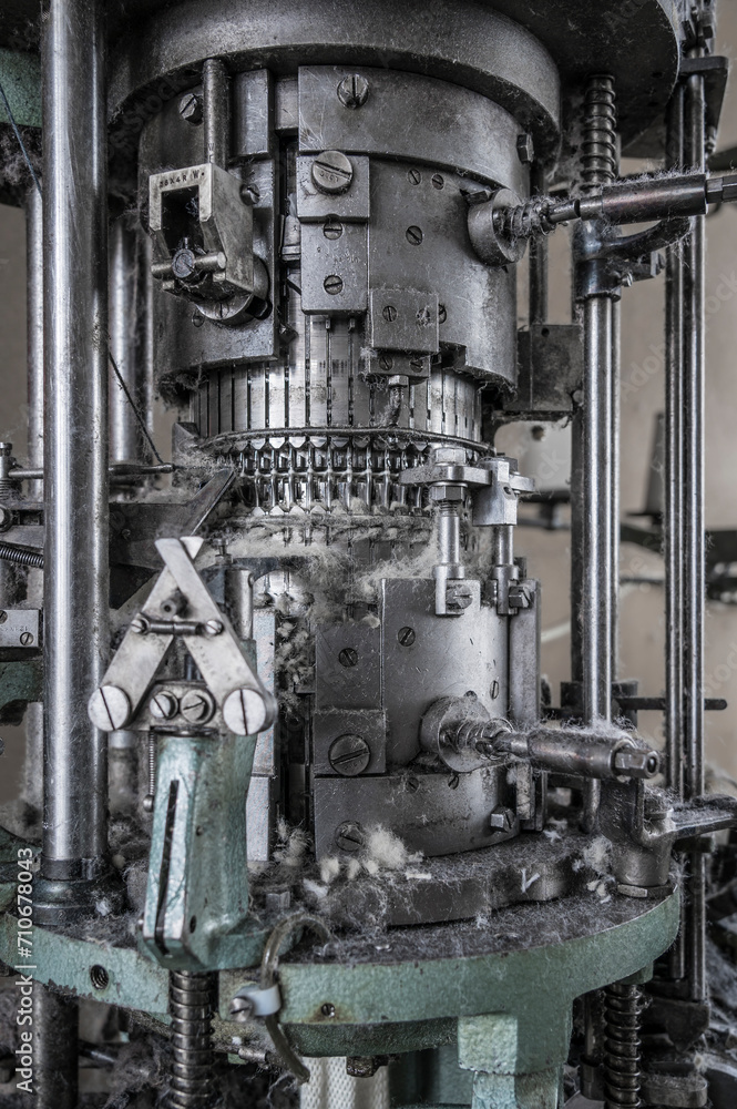Close up of a historic textile machine. Close up of a historic textile machine.