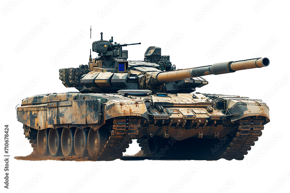 Steel on the Battlefield Army Tank in Action, Camouflaged War Machine, Generative Ai Steel on the Battlefield Army Tank in Action, Camouflaged War Machine, Generative Ai