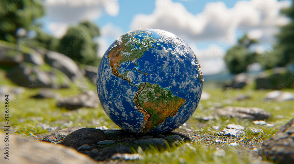 the earth on the grass the earth on the grass