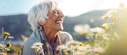 Happiness, senior woman with open arms enjoying life outdoors or success, happy and retired lady celebration of financial freedom smiling senior woman photo