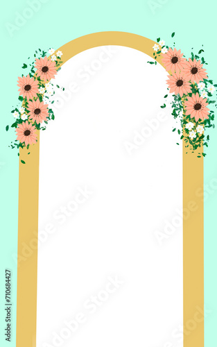 frame with flowers