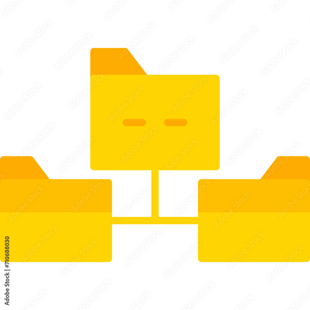Folders Network Structure Icon Folders Network Structure Icon