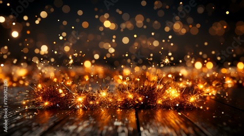 Celebratory Radiance: Fireworks and Sparkle Lights - Transparent Background