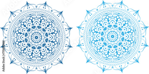 Decorative mandala design Circular Flower Free Vector illustration.