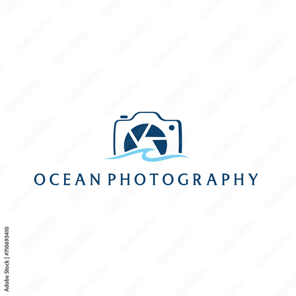 Fototapeta premium Ocean Sea Wave Photography Logo Design