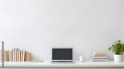 organized clean office background illustration tidy neat, minimalist productive, hygienic sanitized organized clean office background photo