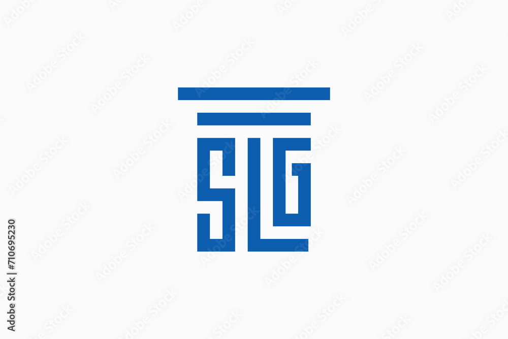 initials SLG Pillar vector logo premium initials SLG Pillar vector logo premium