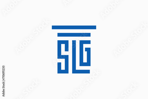 initials SLG Pillar vector logo premium 