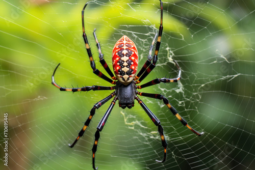 spider on a web. Generative Ai