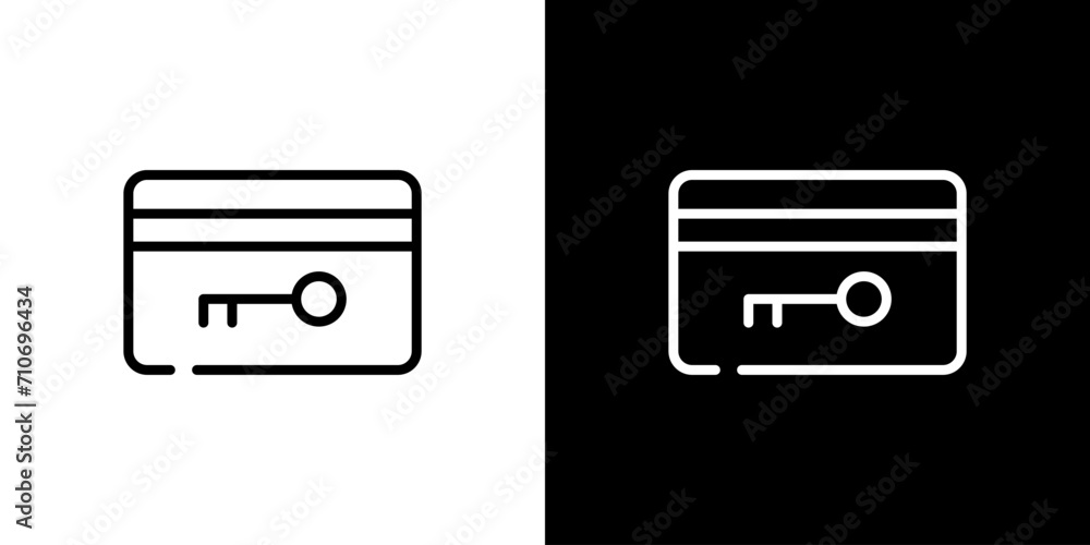 Fototapeta premium シンプルなカードキーアイコン 