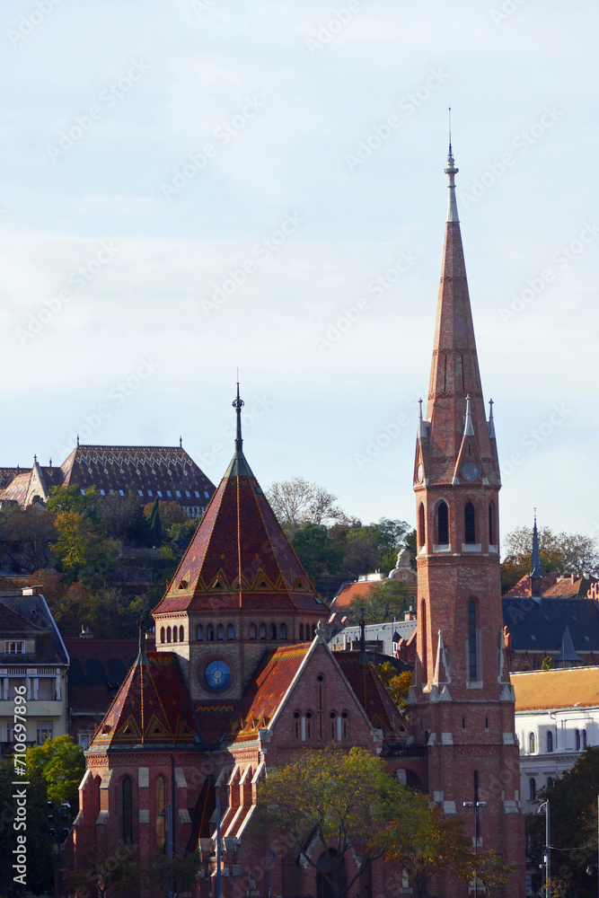 Fototapeta premium Reformierte Kirche am Szilágyi Dezső-Platz in Budapest