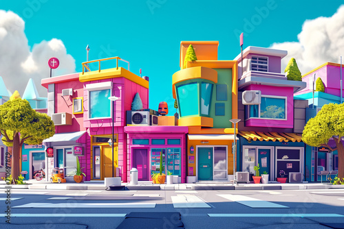 Game background 3d stylish architecture illustration © Srikanth