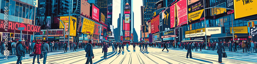 Times Square Marvels - Ultradetailed Illustration for Banners, Covers, and More