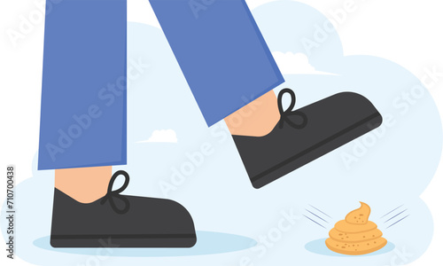 Businessman Stepping On Poo,

