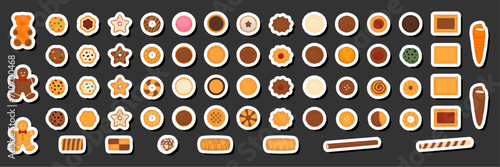 Illustration on theme fresh sweet tasty cookie of consisting various ingredients photo