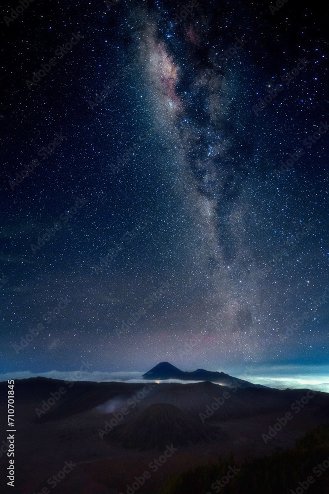 Milkyway above Mount Bromo East Java Indonesia