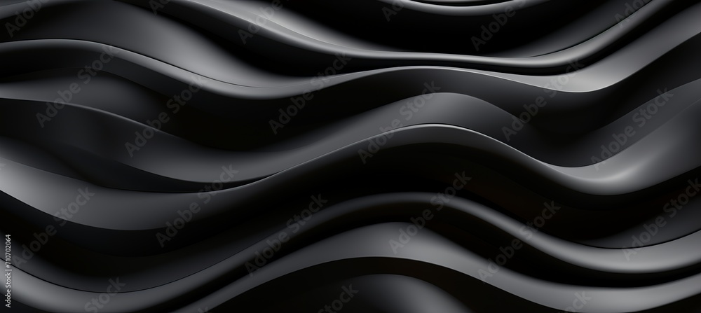Abstract black wavy background with flowing waves, textured pattern for design projects Abstract black wavy background with flowing waves, textured pattern for design projects