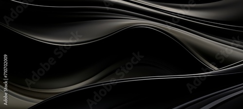 Abstract black wave pattern background with dynamic curves and flowing lines for artistic designs