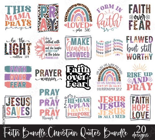Faith SVG Bundle, Christian Quotes Bundle, Bible Verses Bundle