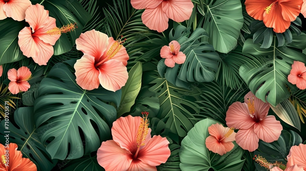 Hellowing Hibiscus Haven: Lush Tropical Floral Paradise. Hellowing Hibiscus Haven: Lush Tropical Floral Paradise.