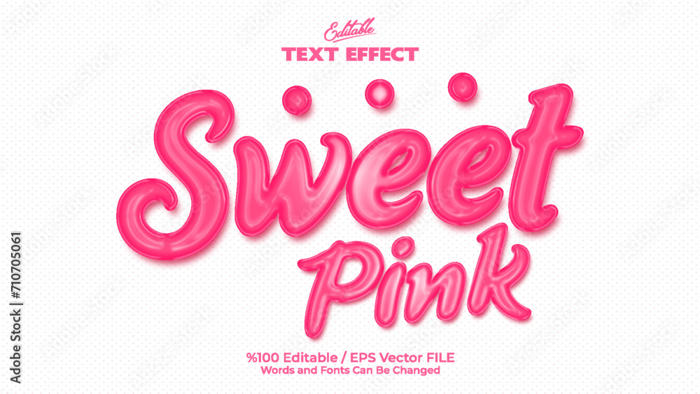 Editable Sweet Pink Text Effect Editable Sweet Pink Text Effect