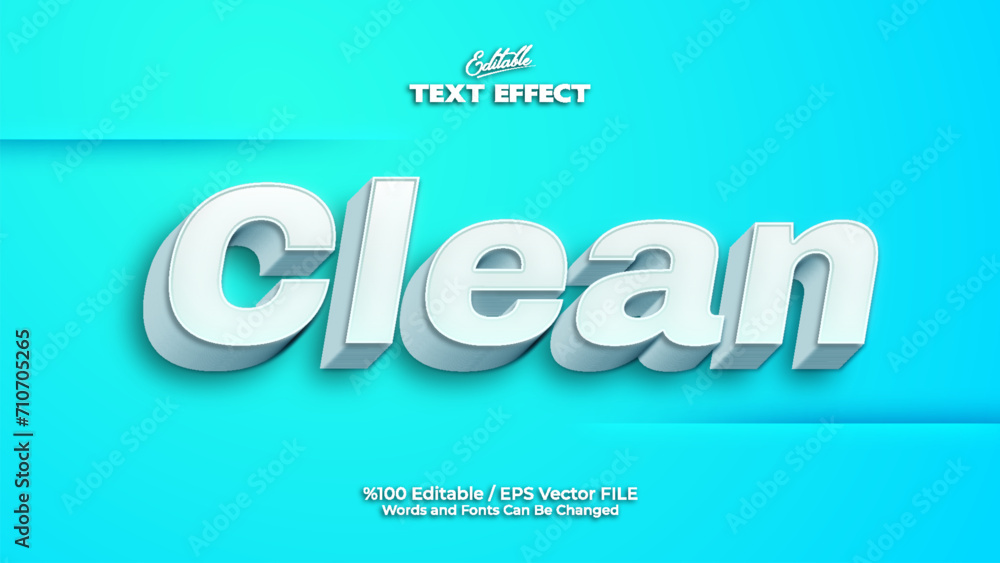 Editable Clean Text Effect
