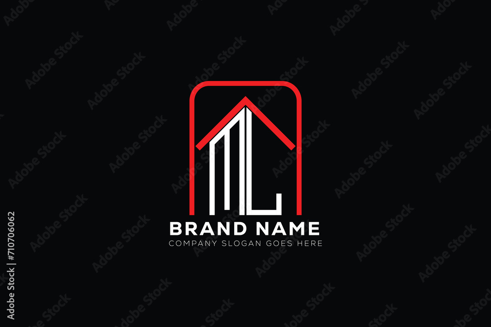 ML letter creative real estate vector logo design . ML creative initials letter logo concept. ML house sheap logo