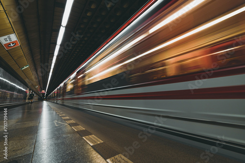 metro train in fast movement © konrad hryciuk